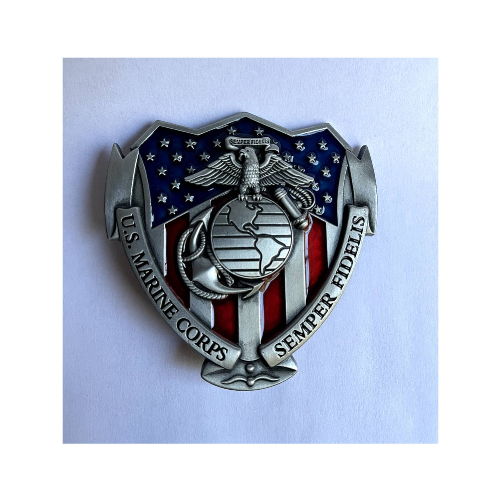 United States Marine Corps Semper Fidelis Shield Belt Buckle